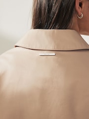 Calvin Klein Cream Tech Cotton Trench Coat - Image 7 of 8