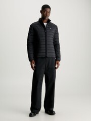 Calvin Klein Black Crinkle Quilt Jacket - Image 3 of 6