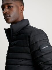 Calvin Klein Black Crinkle Quilt Jacket - Image 5 of 6
