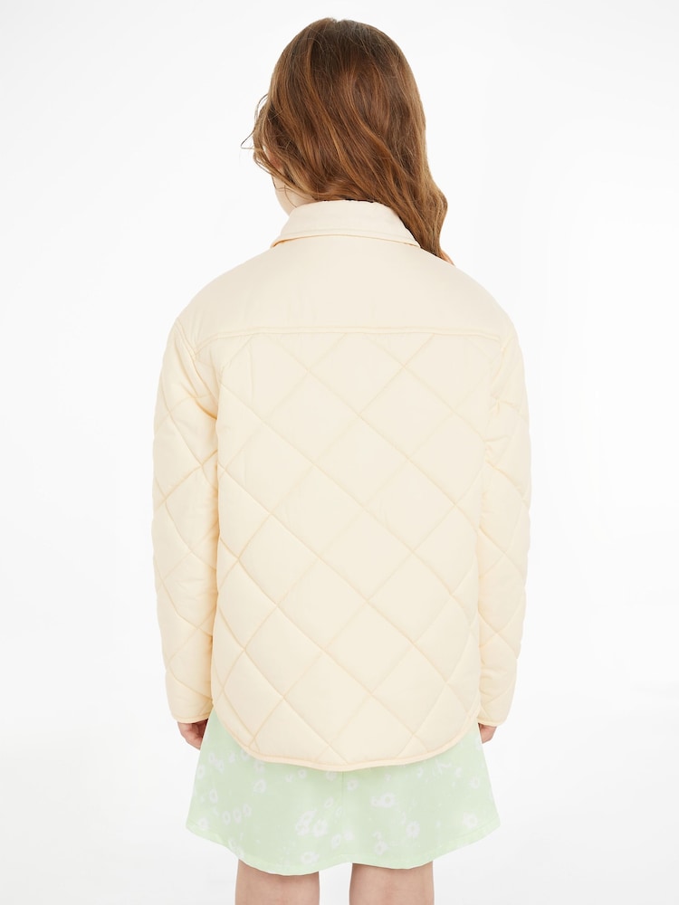 Calvin Klein Jeans Cream Quilted Jacket - Image 2 of 6