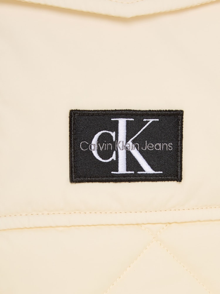 Calvin Klein Jeans Cream Quilted Jacket - Image 6 of 6
