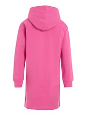 Calvin Klein Jeans Pink 100% Cotton Puff Hero Logo Sweat Dress - Image 5 of 6