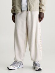 Calvin Klein Jeans Cream Wash Monologo 100% Cotton Joggers - Image 1 of 6