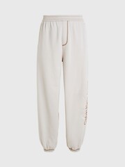 Calvin Klein Jeans Cream Wash Monologo 100% Cotton Joggers - Image 6 of 6