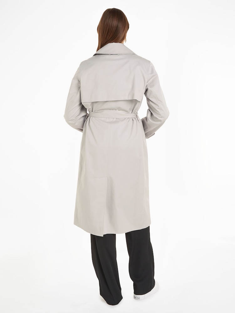 Calvin Klein Grey Essential Trench Coat - Image 2 of 6