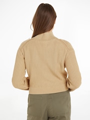 Calvin Klein Jeans Washed Monologo Natural Sweater - Image 2 of 6