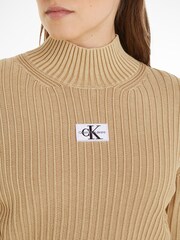 Calvin Klein Jeans Washed Monologo Natural Sweater - Image 3 of 6