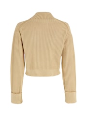 Calvin Klein Jeans Washed Monologo Natural Sweater - Image 5 of 6
