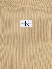 Calvin Klein Jeans Washed Monologo Natural Sweater - Image 6 of 6