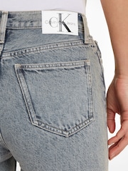 Calvin Klein Jeans Grey High Rise Straight 100% Cotton Jeans - Image 4 of 5