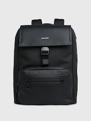 Calvin Klein Black Elevated Flap Backpack - Image 3 of 5