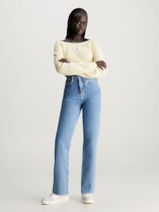 Calvin Klein Jeans Blue High Rise Straight Jeans - Image 5 of 7