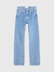 Calvin Klein Jeans Blue High Rise Straight Jeans - Image 6 of 7