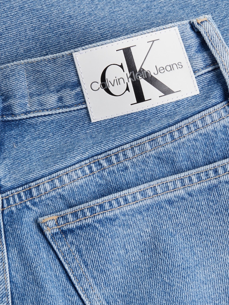 Calvin Klein Jeans Blue High Rise Straight Jeans - Image 7 of 7