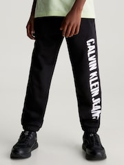 Calvin Klein Jeans Pixel Logo Black Joggers - Image 1 of 5