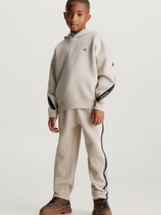 Calvin Klein Jeans Pique Interock Cream Joggers - Image 4 of 5