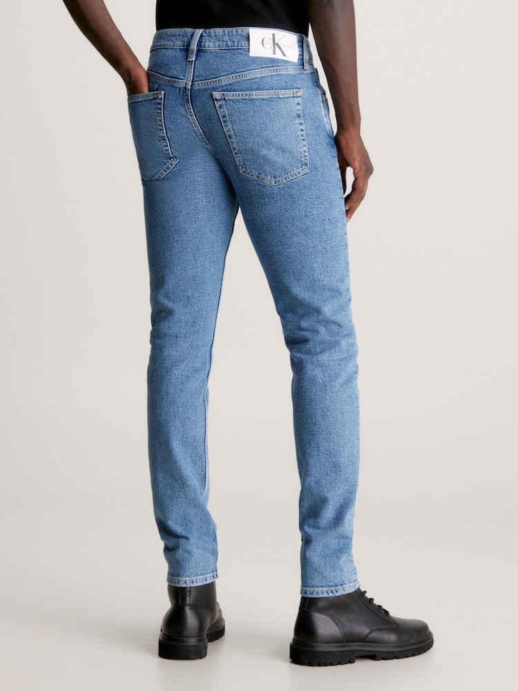 Calvin Klein Blue Chrome Slim Taper Jeans - Image 2 of 5
