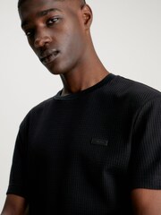 Calvin Klein Black 100% Cotton Waffle T-Shirt - Image 3 of 5