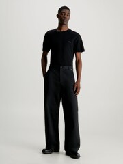 Calvin Klein Black 100% Cotton Waffle T-Shirt - Image 4 of 5