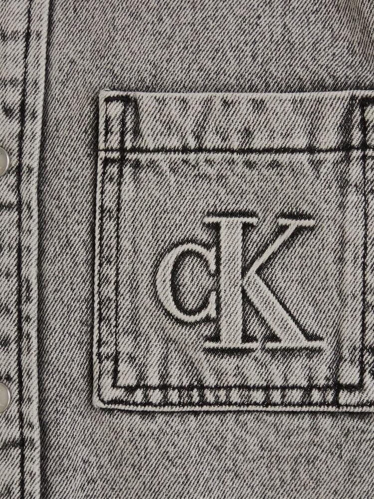 Calvin Klein Jeans Grey Padded Overshirt - Image 1 of 4