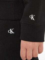 Calvin Klein Jeans Kids Logo 100% Cotton Black Sweat Set - Изображение 3 из 4