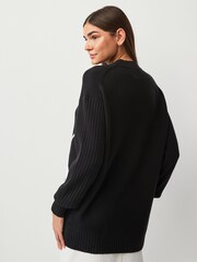 Calvin Klein Jeans Black Blown Up Logo Sweater - Image 2 of 4