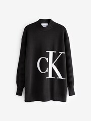 Calvin Klein Jeans Black Blown Up Logo Sweater - Image 4 of 4