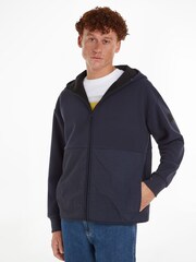 Calvin Klein Blue Bonded Fleece Jacket - Image 1 of 6