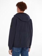 Calvin Klein Blue Bonded Fleece Jacket - Image 2 of 6