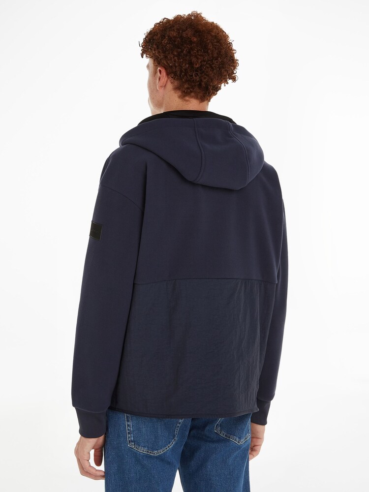 Calvin Klein Blue Bonded Fleece Jacket - Image 2 of 6