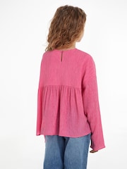 Calvin Klein Jeans Pink Crinkle Long Sleeve Top - Image 2 of 5