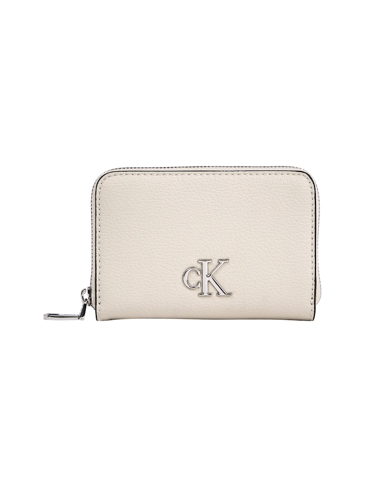 Calvin Klein White Minimal Monogram Wallet - Image 1 of 2