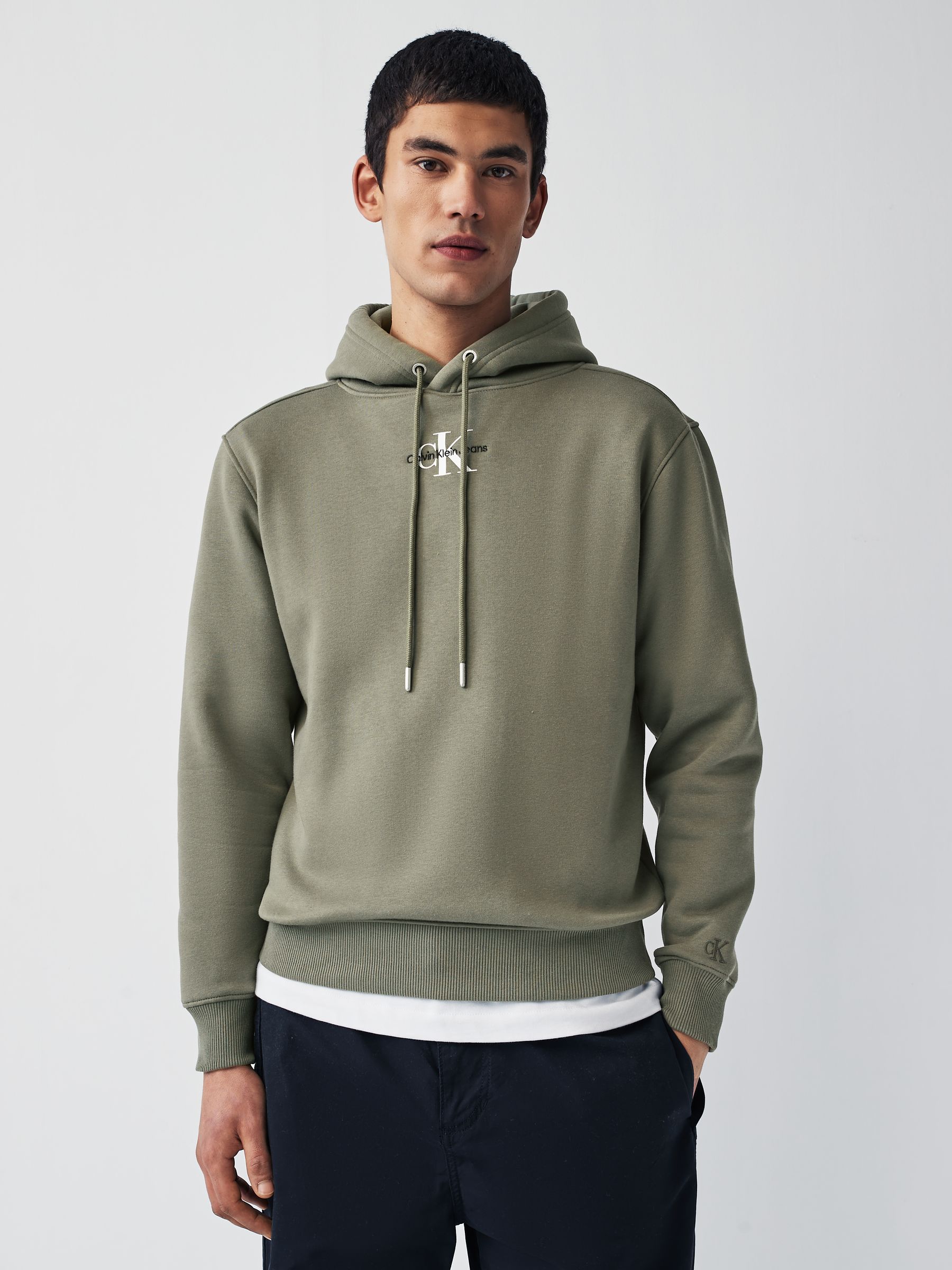 Calvin klein green hoodie deals