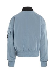 Calvin Klein Jeans Blue Structured Bomber Jacket - Image 3 of 4