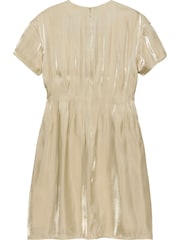 Calvin Klein Jeans Gold Festive Metallic Pleated Dress - Image 2 of 2