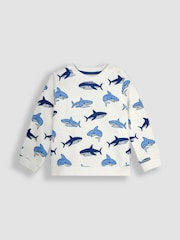 JoJo Maman Bébé 2-Piece Shark Sweatshirt & Joggers Set - Imagem 3 de 6