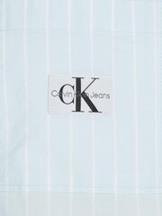 Calvin Klein Jeans Blue Woven Label Cropped Shirt - Image 3 of 3