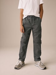 Charcoal Grey Regular Fit Rib Waist Pull-On Trousers (3-16yrs) - Image 1 of 3