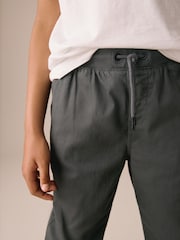 Charcoal Grey Regular Fit Rib Waist Pull-On Trousers (3-16yrs) - Image 4 of 7