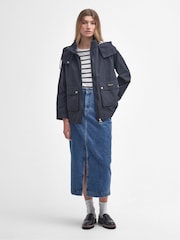 Barbour® Navy Perez Showerproof Hooded Jacket - Image 3 of 9