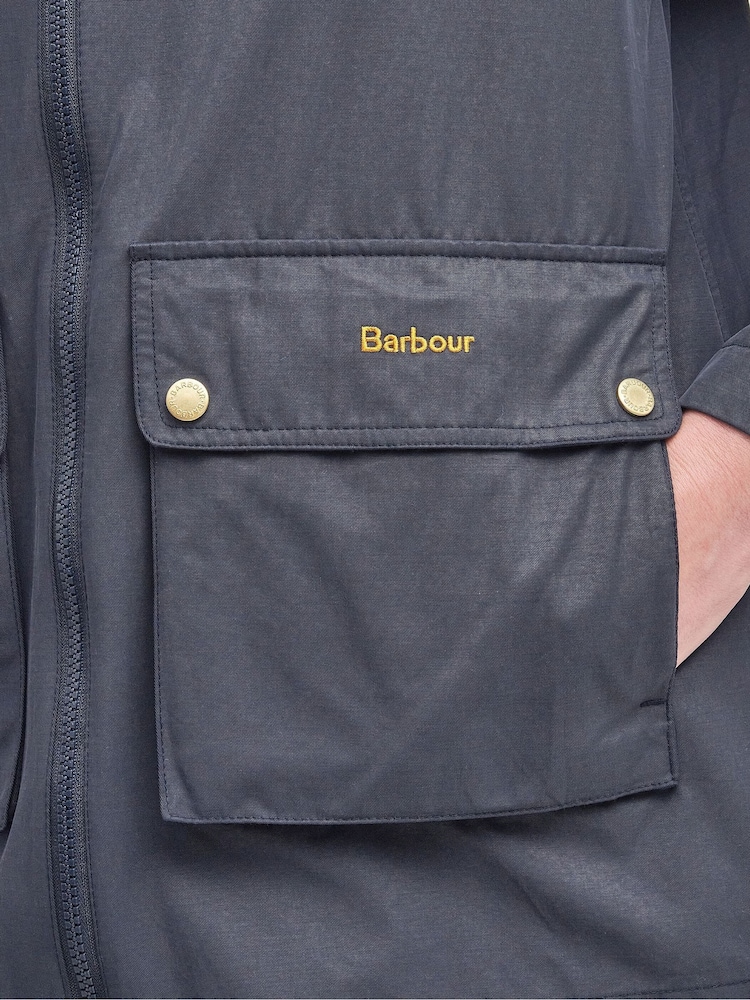 Barbour® Navy Perez Showerproof Hooded Jacket - Image 9 of 9