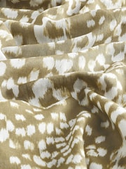 Khaki Green Animal 100% Cotton Beach Shirt Cover-Up - Image 7 of 7