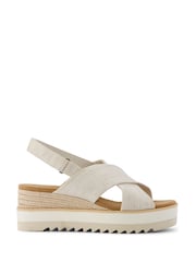TOMS Diana Cross-Over Wedge Yarn Dye Sandals - Image 1 of 5
