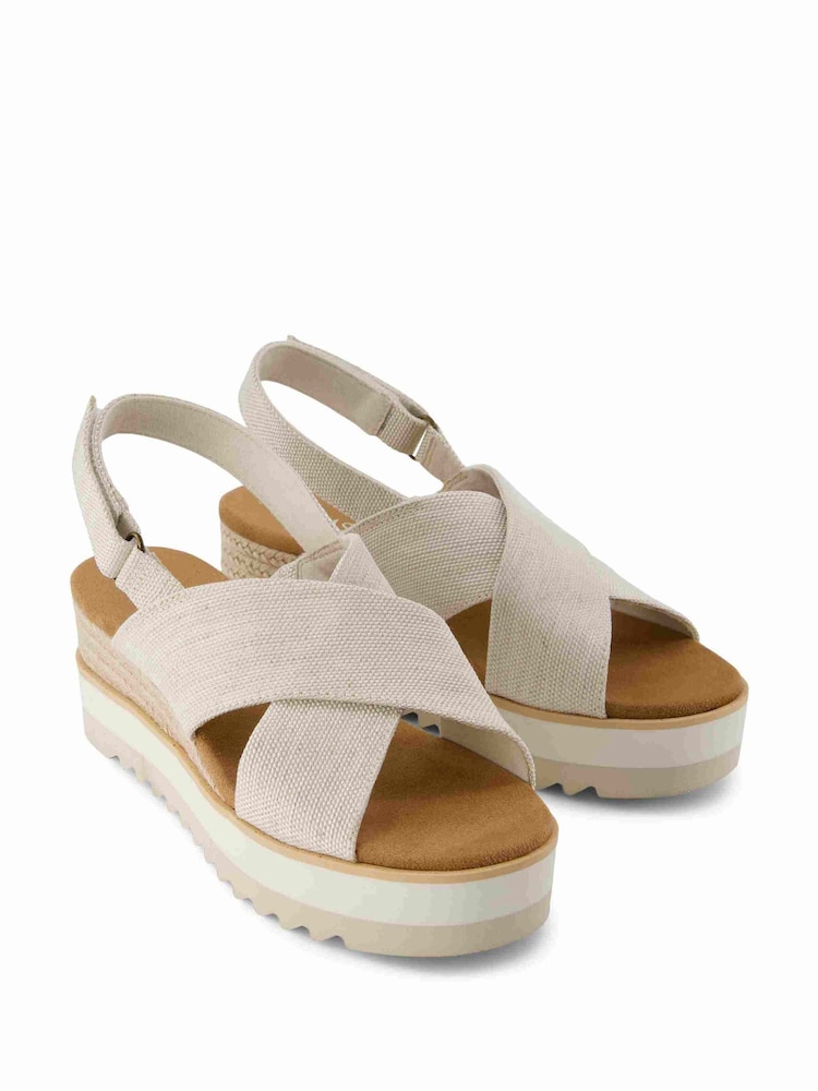 TOMS Diana Cross-Over Wedge Yarn Dye Sandals - Image 2 of 5