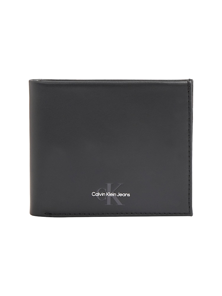 Calvin Klein Jeans Black Monogram Bifold Wallet - Image 1 of 2