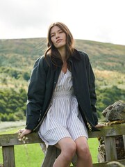Barbour® Beige Ella Stripe Cotton Linen Blend Dress - Image 12 of 13
