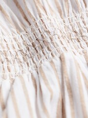 Barbour® Beige Ella Stripe Cotton Linen Blend Dress - Image 13 of 13