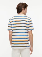 Tommy Hilfiger Cream Mixed Stripe Relaxed Jersey T-Shirt - Image 2 of 5