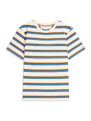 Tommy Hilfiger Cream Mixed Stripe Relaxed Jersey T-Shirt - Image 5 of 5