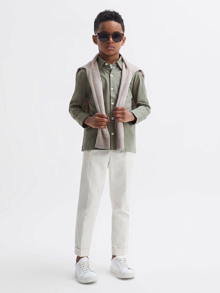 Reiss Sage Hendon 13-14 yrs Cotton Button-Through Shirt - Image 1 of 7 Reiss Sage Hendon 13-14 yrs Cotton Button-Through Shirt - Image 1 of 7
